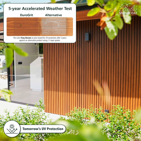 Rubio Monocoat provides UV Protection in one layer.